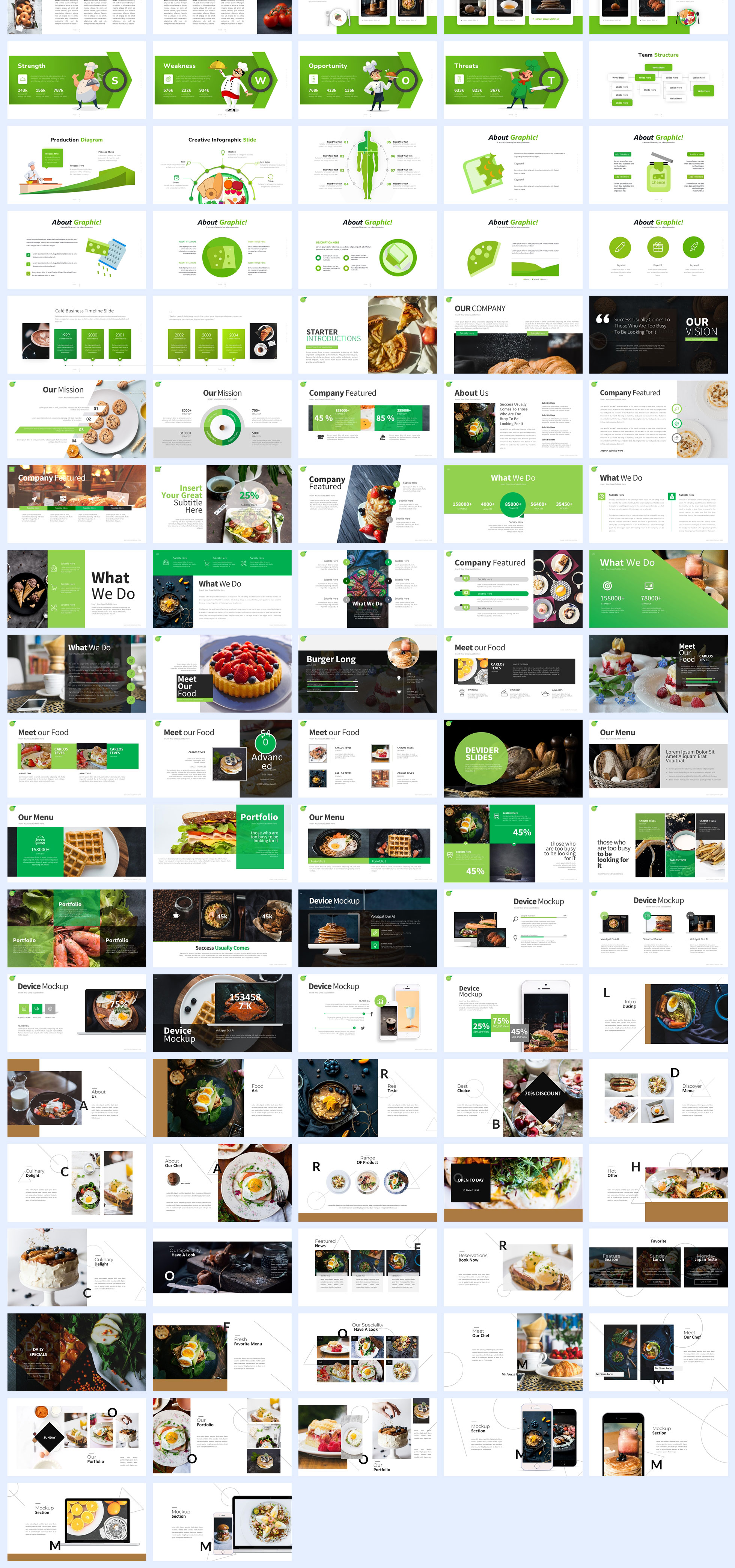 342页高级餐饮美食主题PPT排版版式合集速查手册