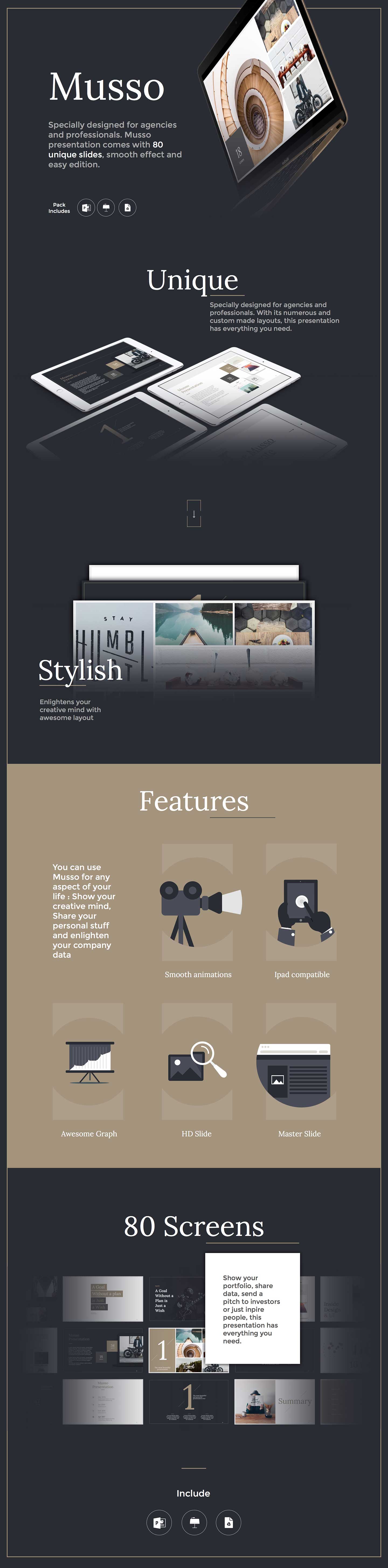 一套专业设计感十足的PPT模版下载（PPTX＋keynote）