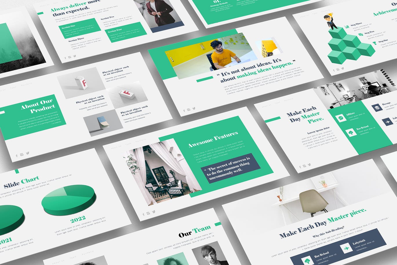 广告设计公司介绍PPT模版 (PPTX)