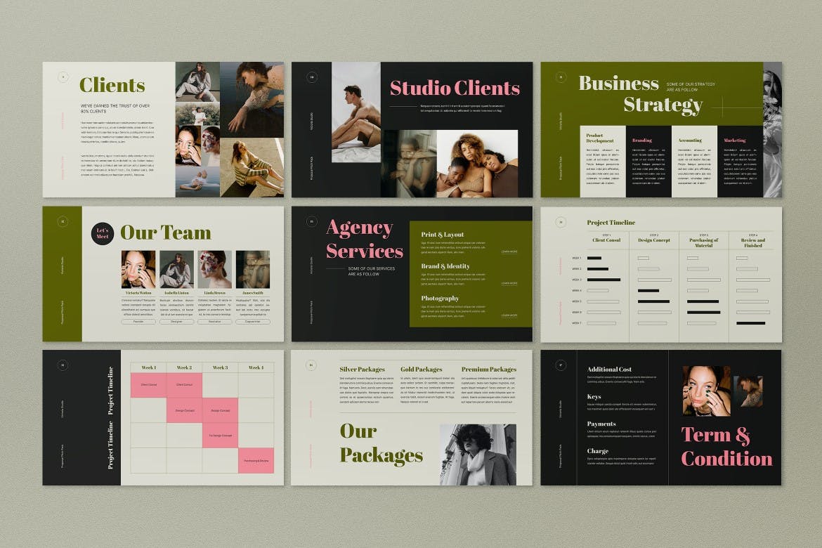 现代风格业务提案方案PPT模版 (PPT,PPTX)