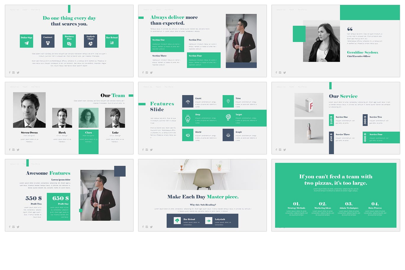 广告设计公司介绍PPT模版 (PPTX)