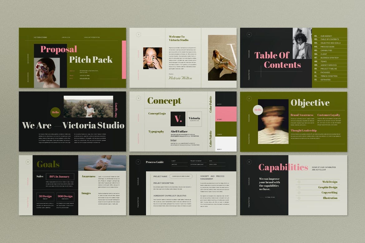 现代风格业务提案方案PPT模版 (PPT,PPTX)