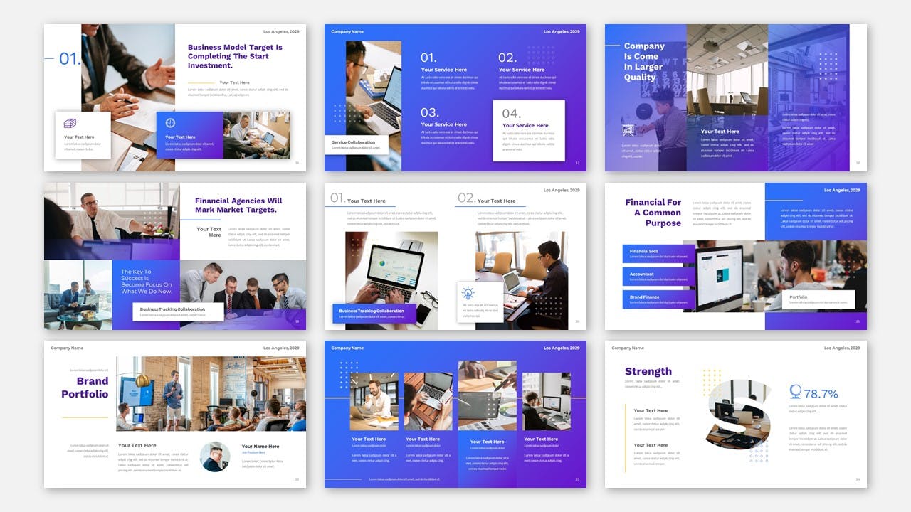 公司产品推荐PPT模版 (PPTX,PPT)