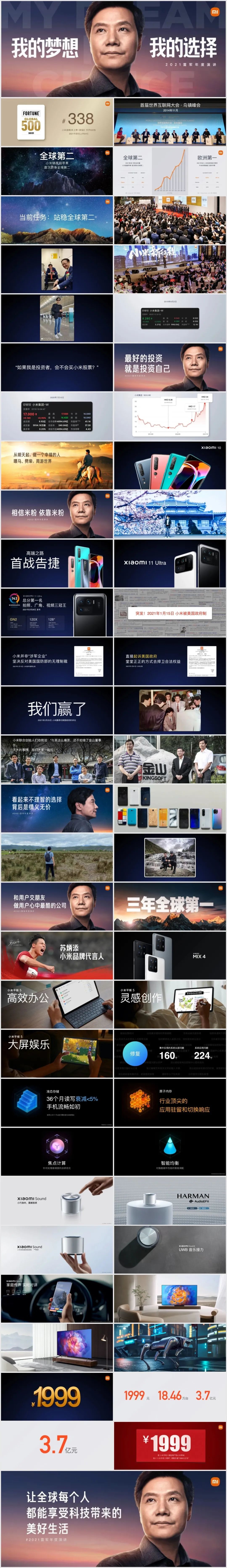 2021雷军年度演讲原版PPT曝光！附赠小米秋季新品发布会PPT案例！