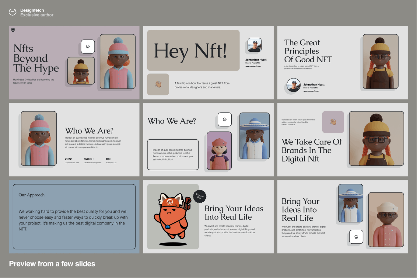 Nft加密技术 PPT模板 (PPTX)