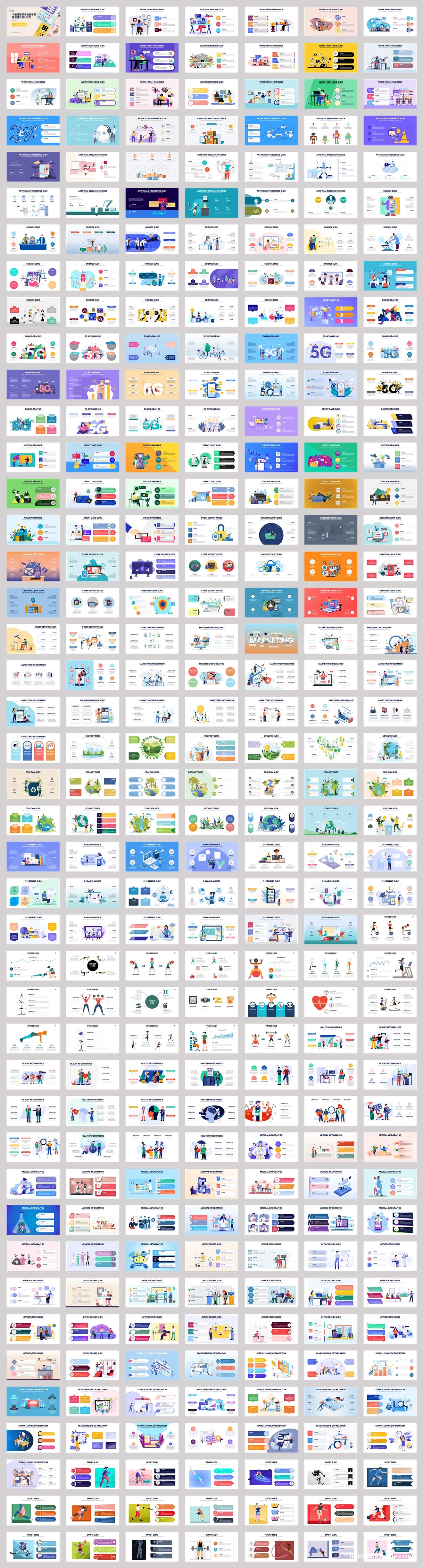 300页插画主题PPT版式速查手册