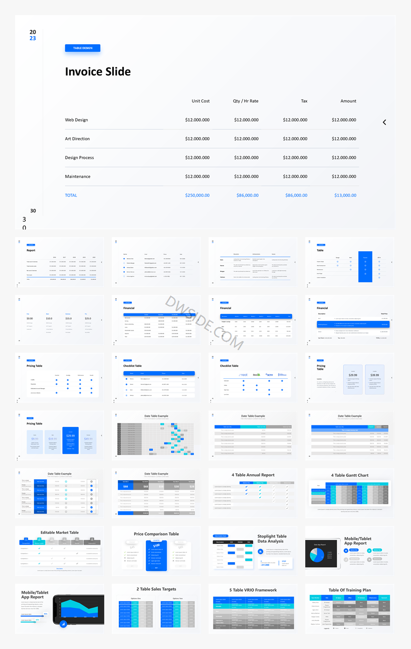 150+页高级配色PPT表格美化PPT模板版式手册，支持一键换色