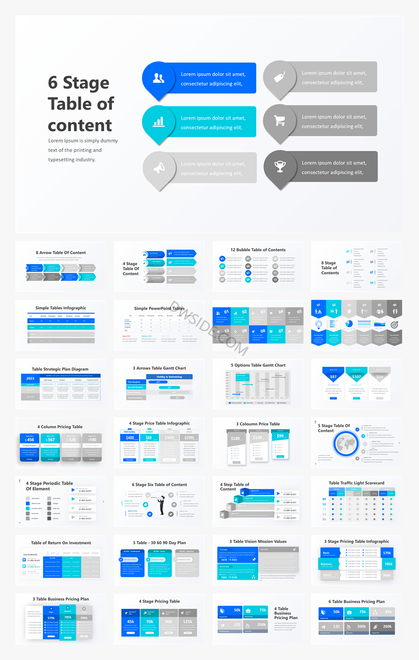 150+页高级配色PPT表格美化PPT模板版式手册，支持一键换色