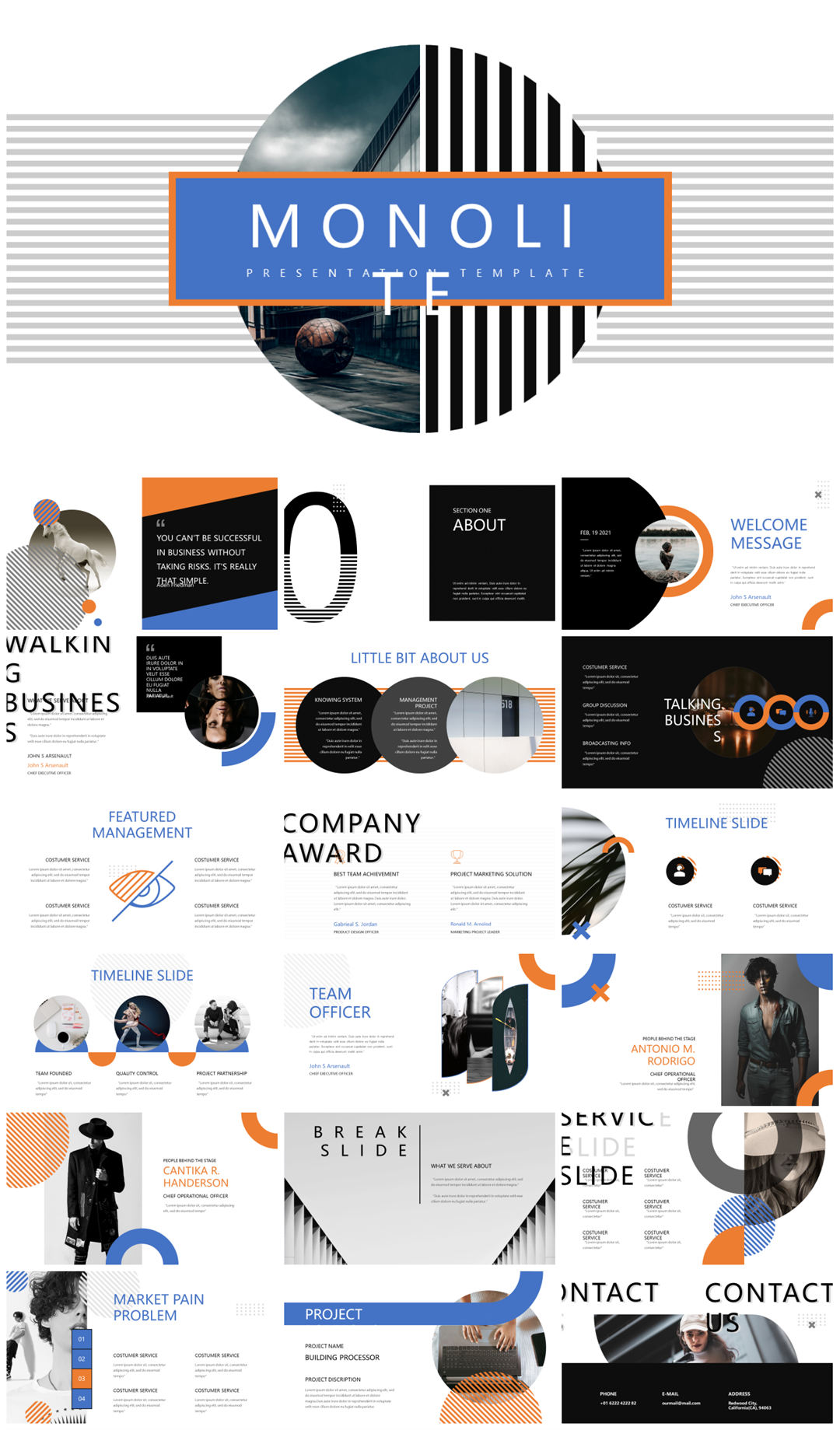 2022年文友严选国外活力色彩风PPT模板合集-27套