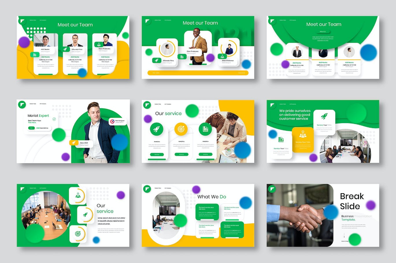 时尚高端清新简约优雅的多用途商务商业powerpoint幻灯片演示模板（pptx）