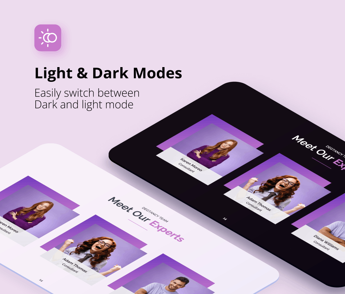 紫色数字营销PPT演示模板 (PPTX)