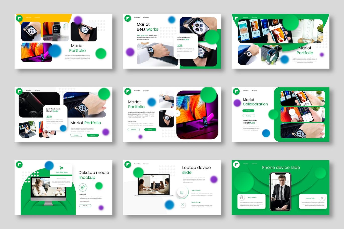 时尚高端清新简约优雅的多用途商务商业powerpoint幻灯片演示模板（pptx）