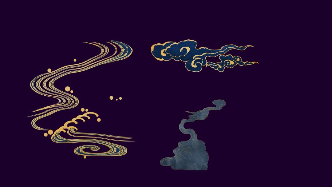 金色描边中国风素材！快速制作中国风PPT！直接保存！