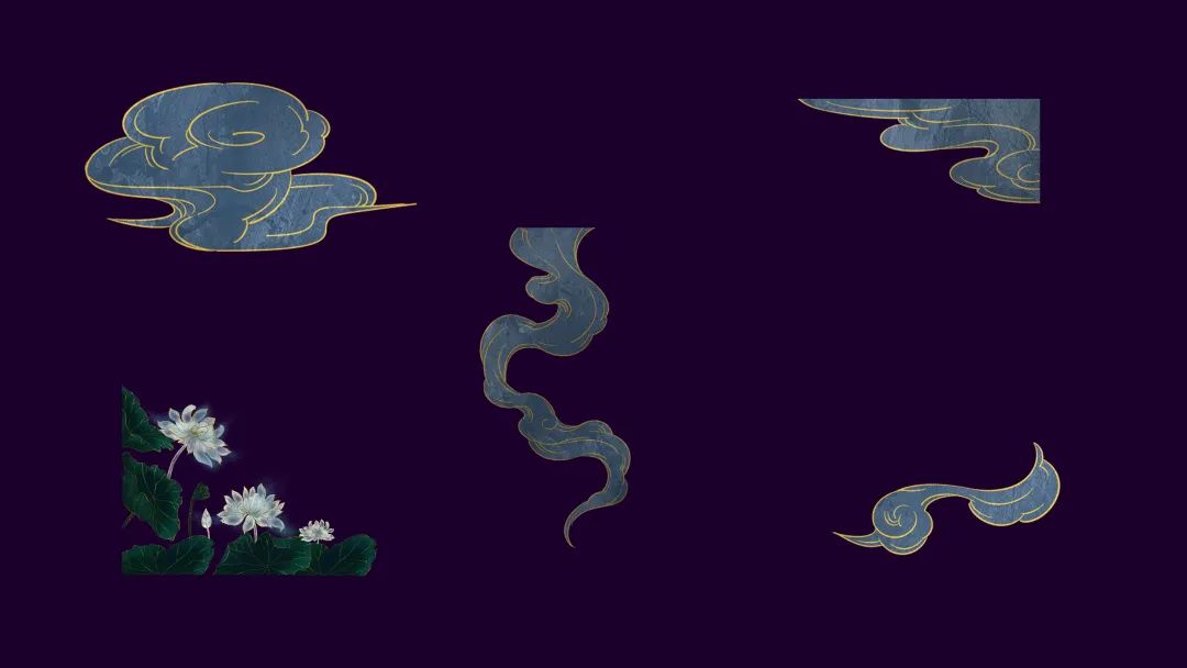 金色描边中国风素材！快速制作中国风PPT！直接保存！