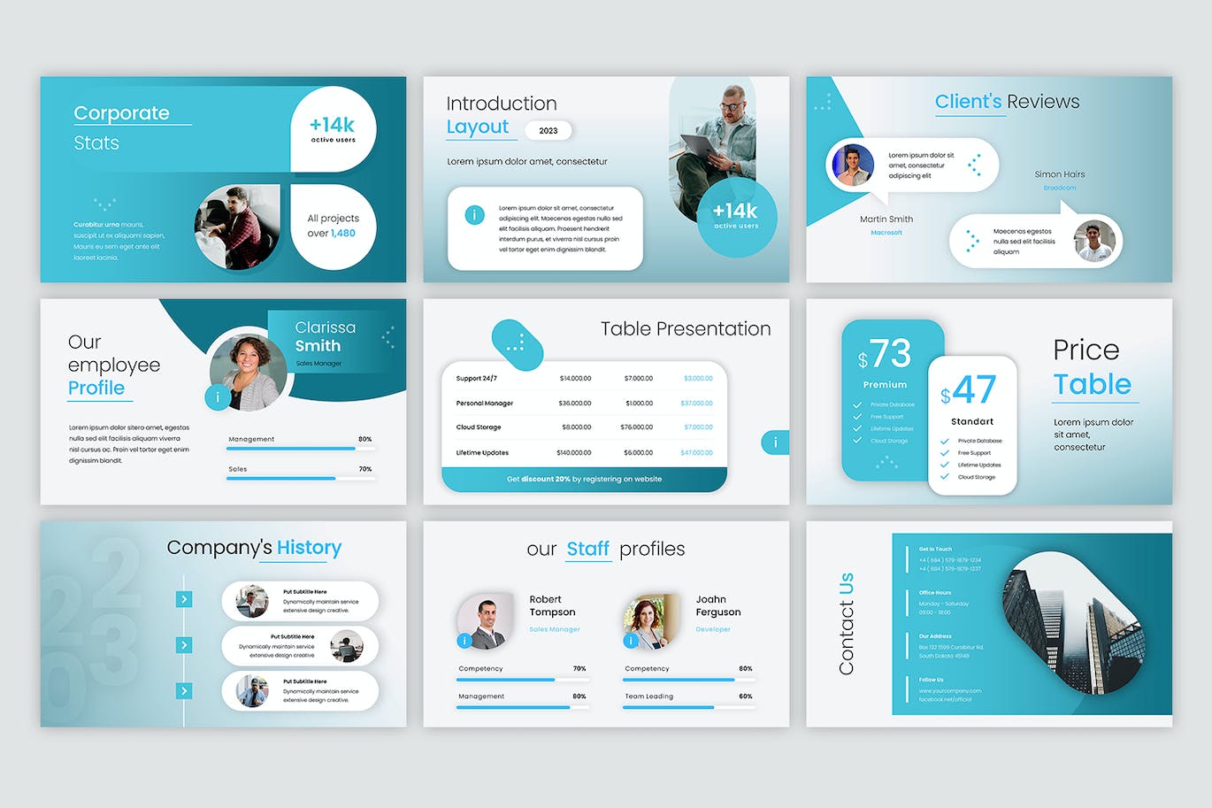 蓝色渐变科技风演示文稿ppt模板 (PPTX,PPT)