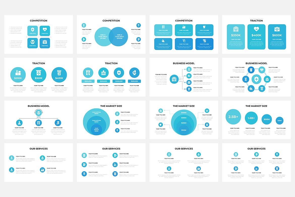医疗保健宣传材料ppt模板 (PPTX)
