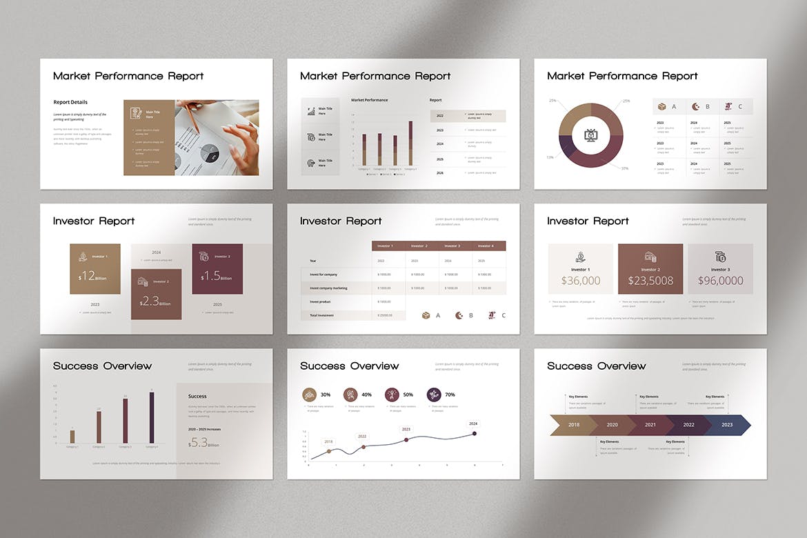 年度总结报告ppt模板 (PPTX)