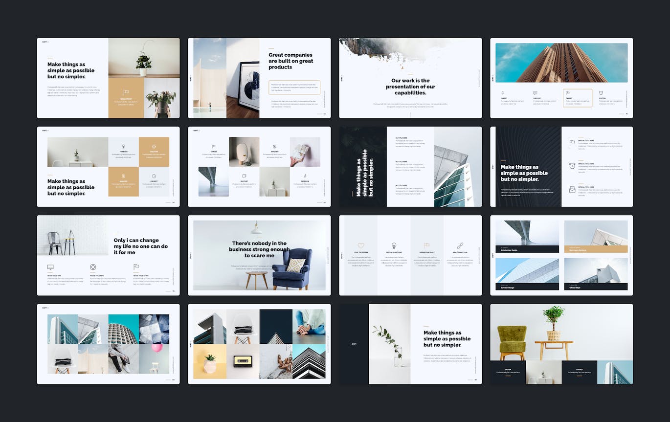 金色高端多用途设计演示文稿PPT模板 (PPTX)