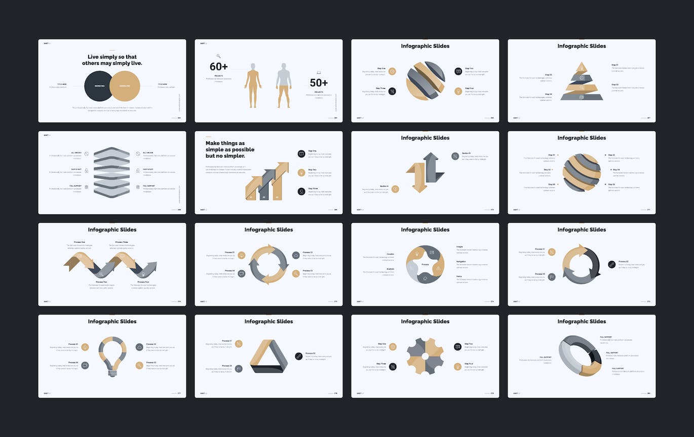 金色高端多用途设计演示文稿PPT模板 (PPTX)