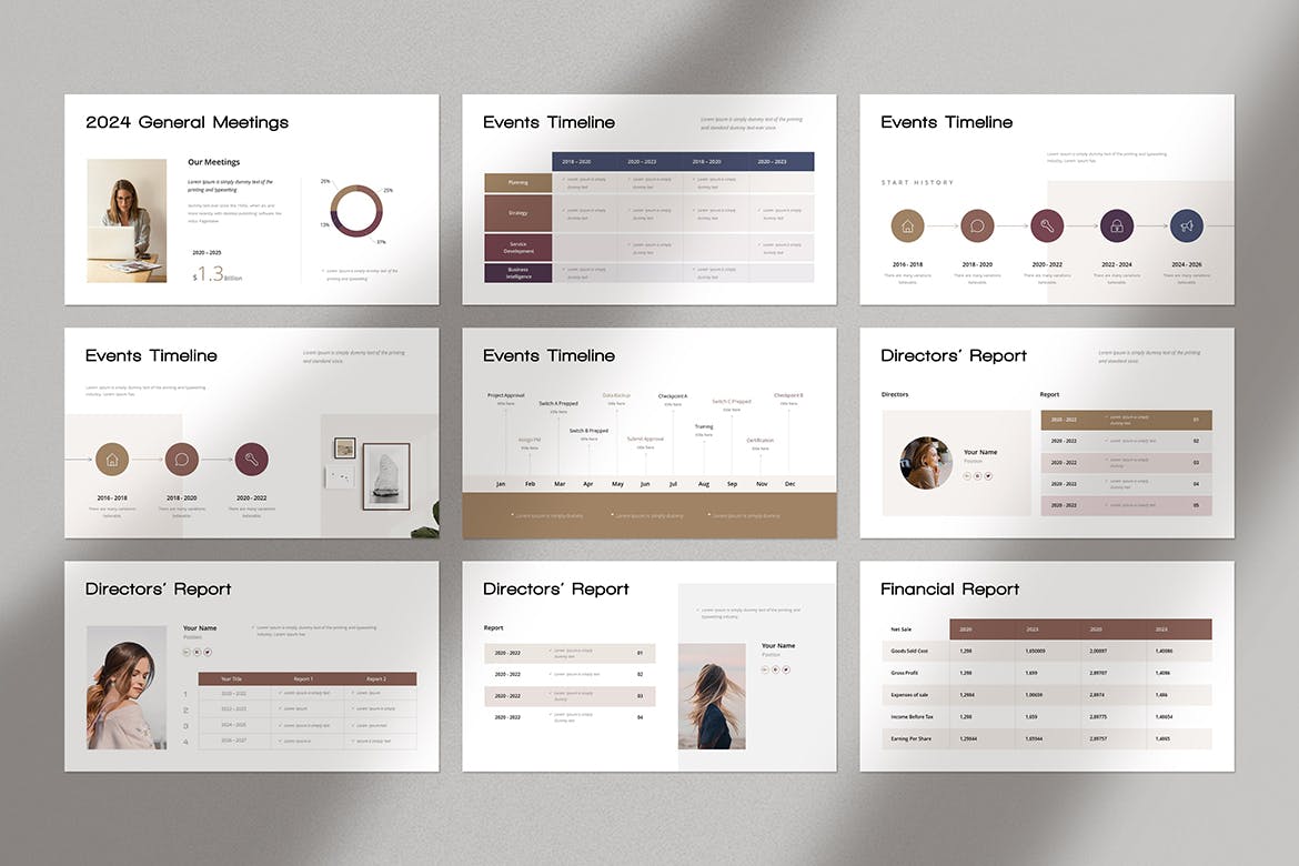 年度总结报告ppt模板 (PPTX)