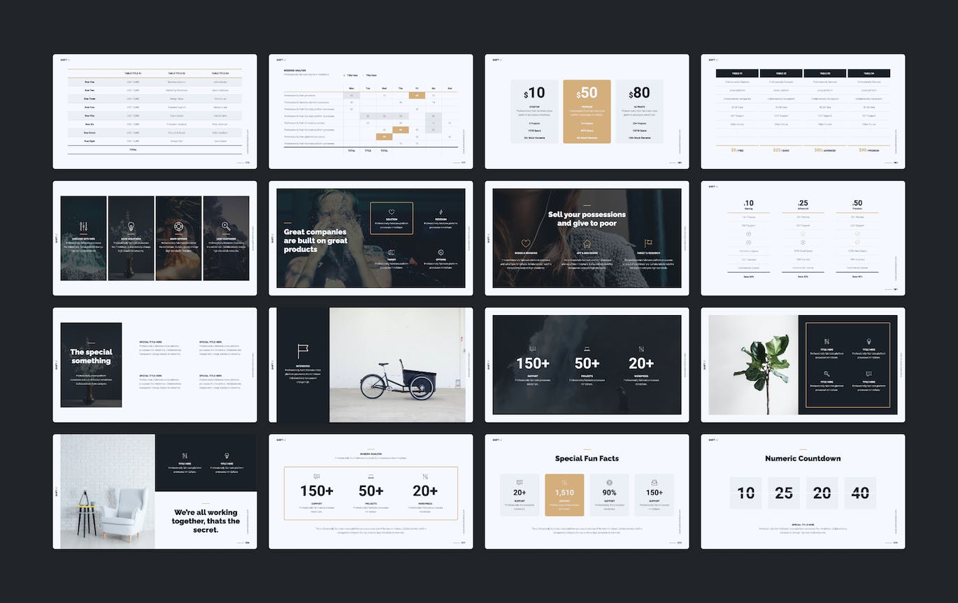 金色高端多用途设计演示文稿PPT模板 (PPTX)