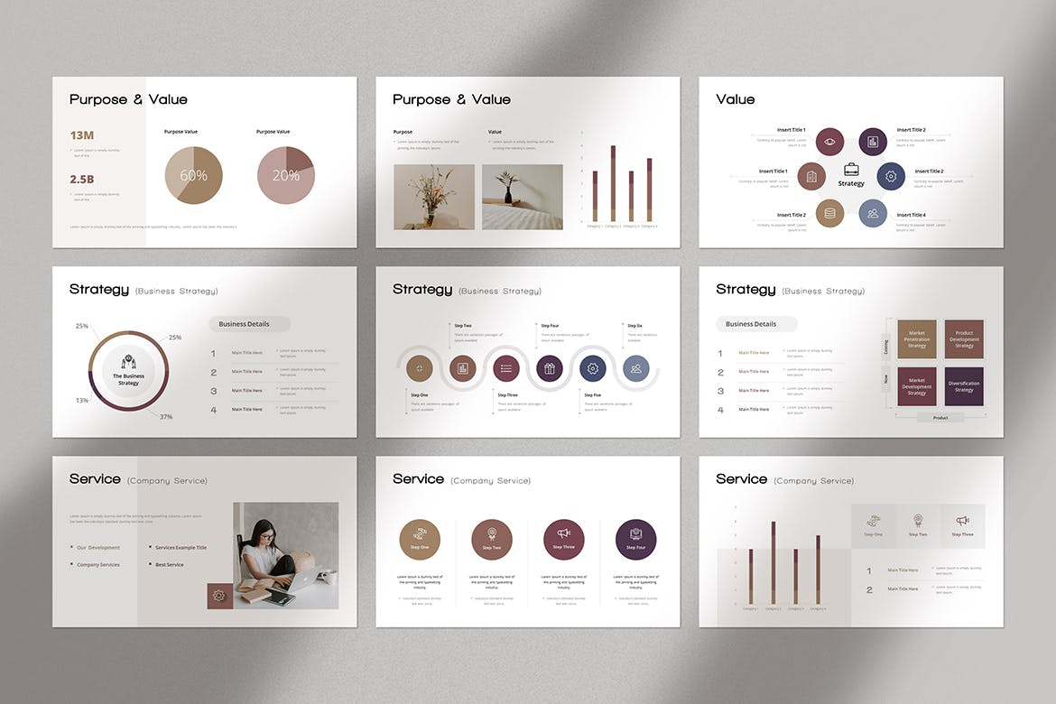 年度总结报告ppt模板 (PPTX)