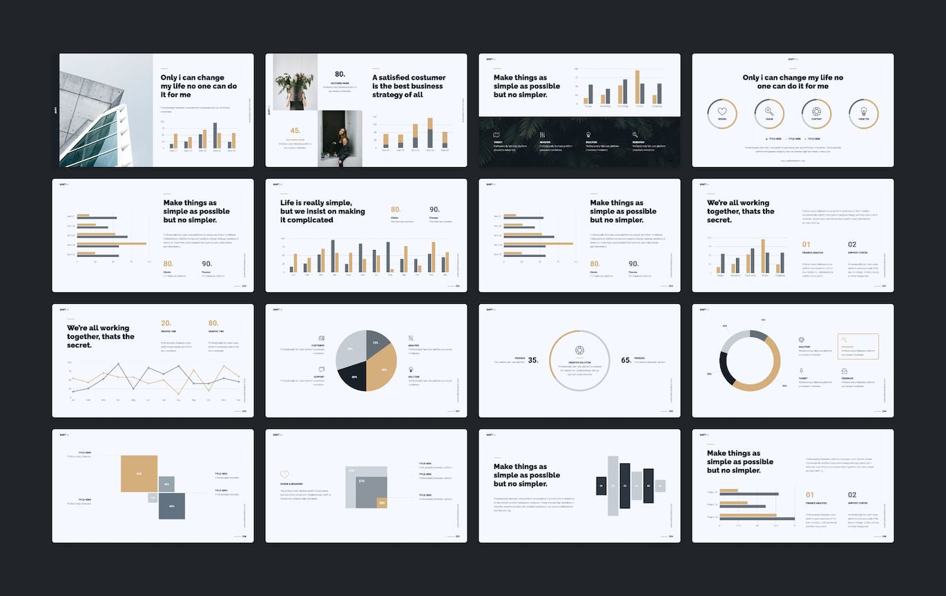 金色高端多用途设计演示文稿PPT模板 (PPTX)