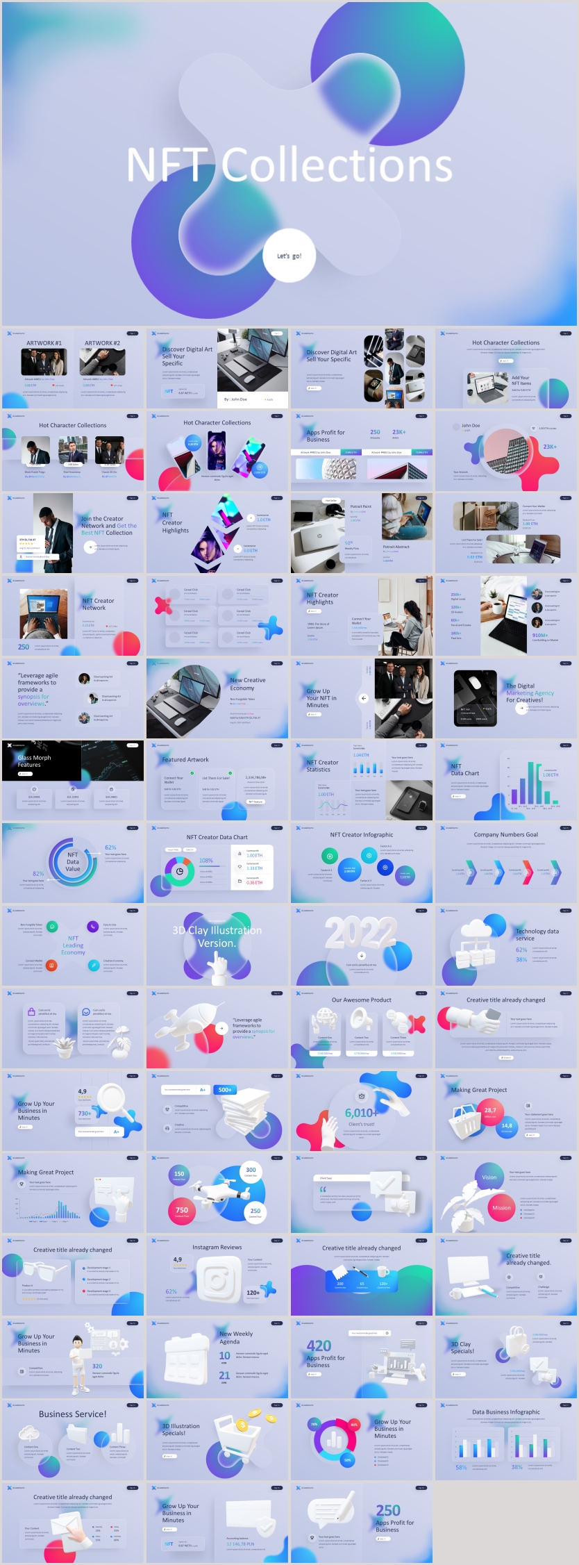 高端严选毛玻璃风PPT模板合集（第7期）[YX107]