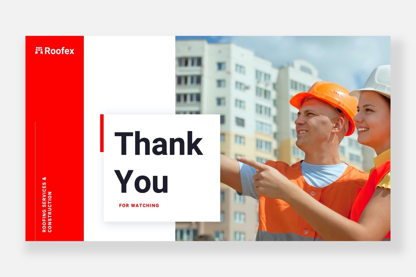 屋顶服务和建筑PPT模版 (PPTX)