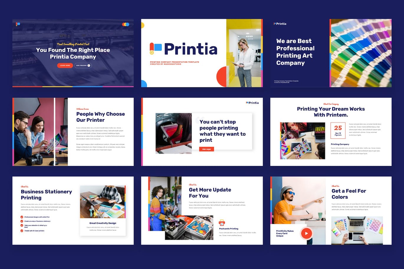 打印印刷公司业务介绍PPT模版 (PPTX)