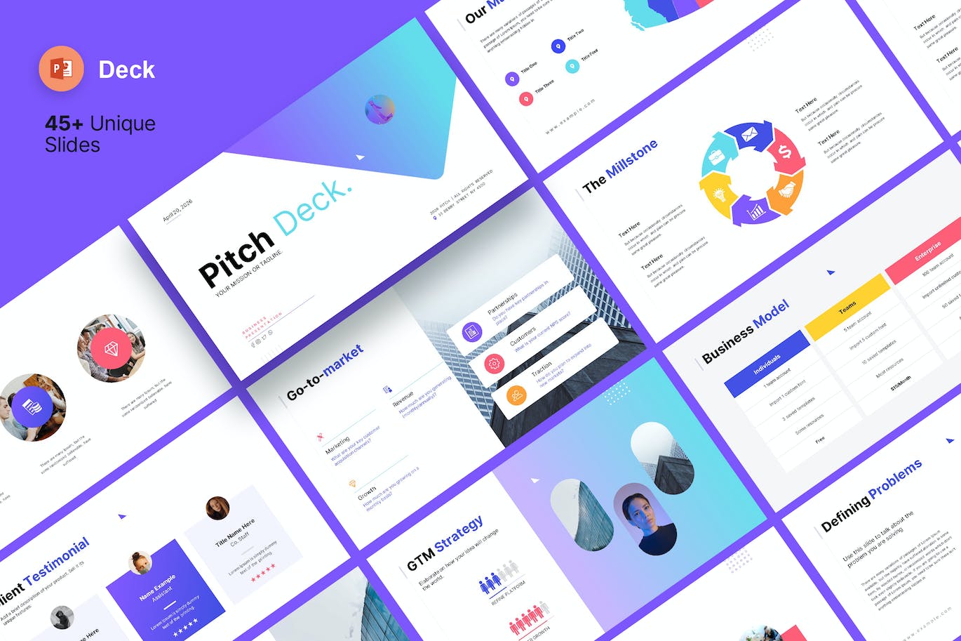 平台推销演示PPT模板 (PPTX)