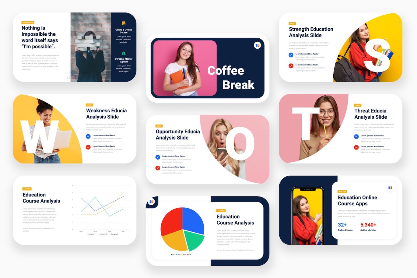 大学教育推广PPT模板 (PPTX)