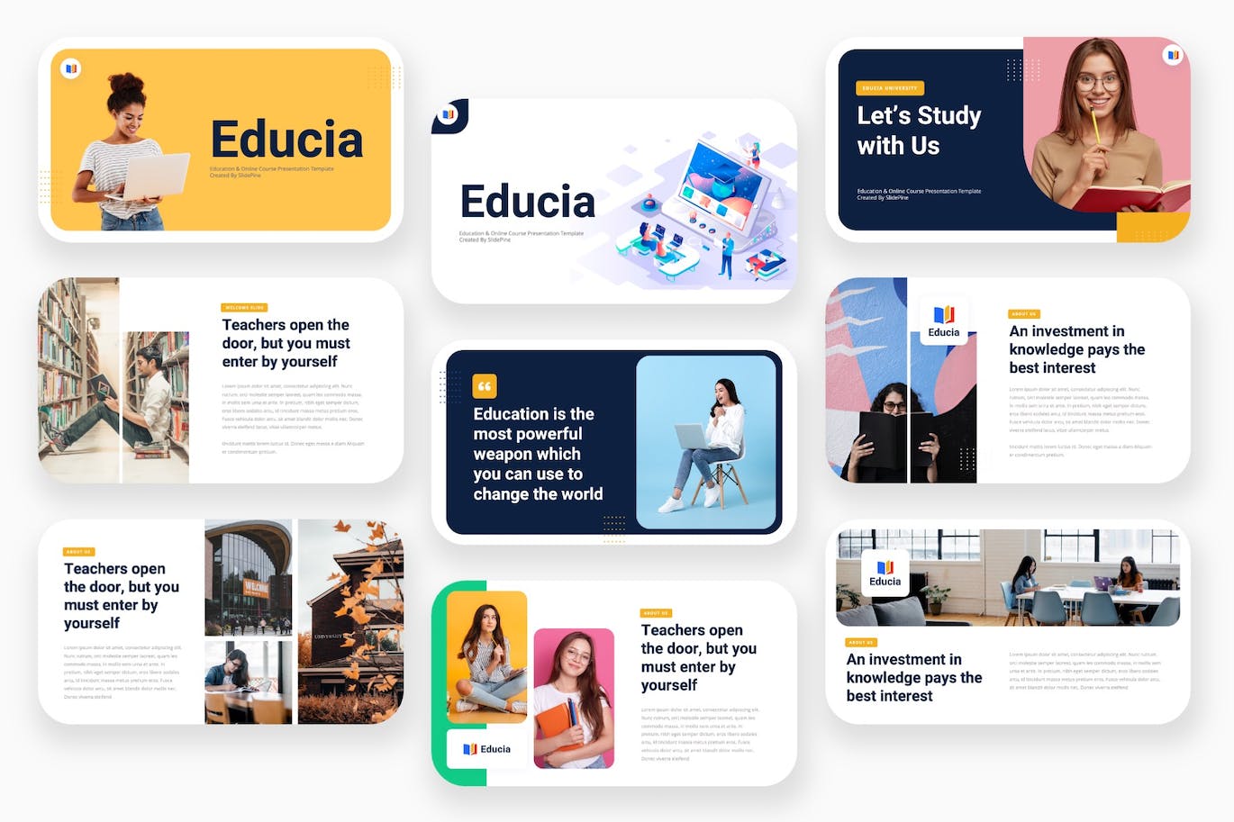 大学教育推广PPT模板 (PPTX)