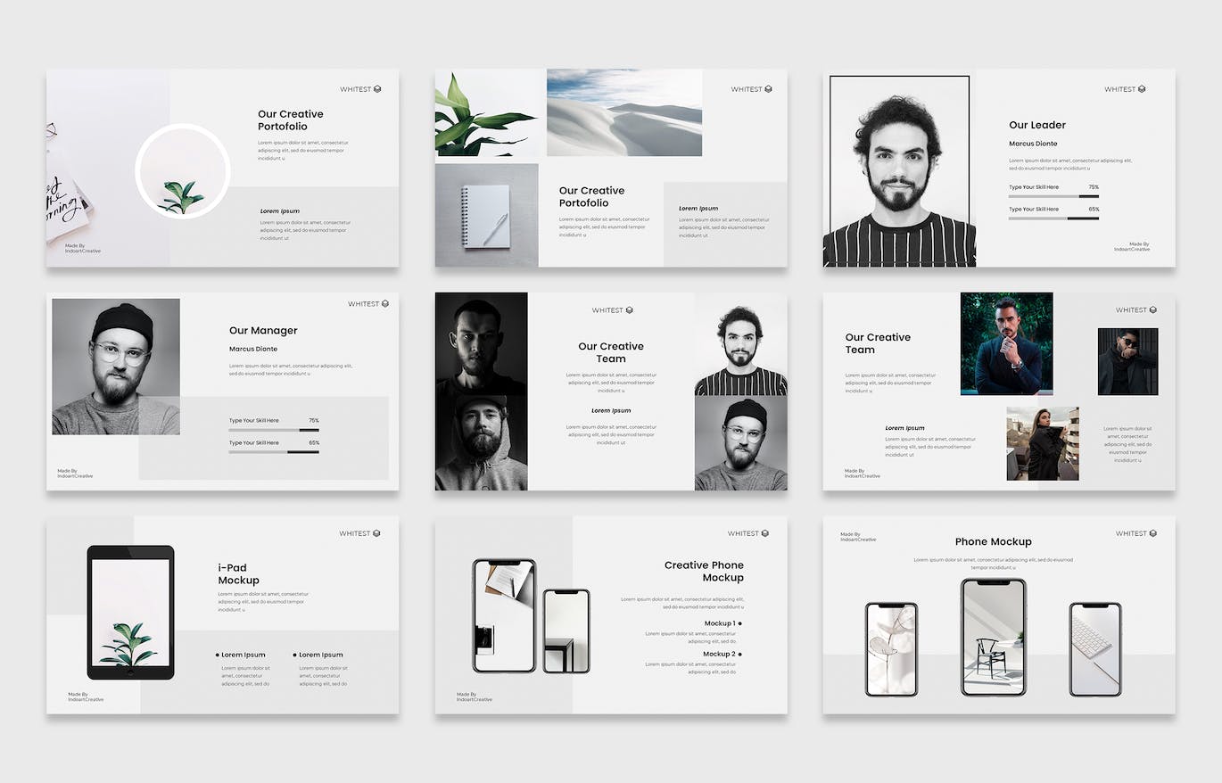 简约清新时尚创意业务PPT幻灯片演示模板（pptx）