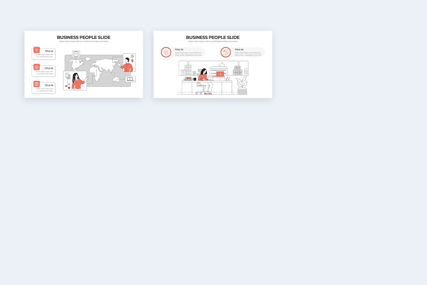 业务人员信息图表PPT模版 (PPTX)