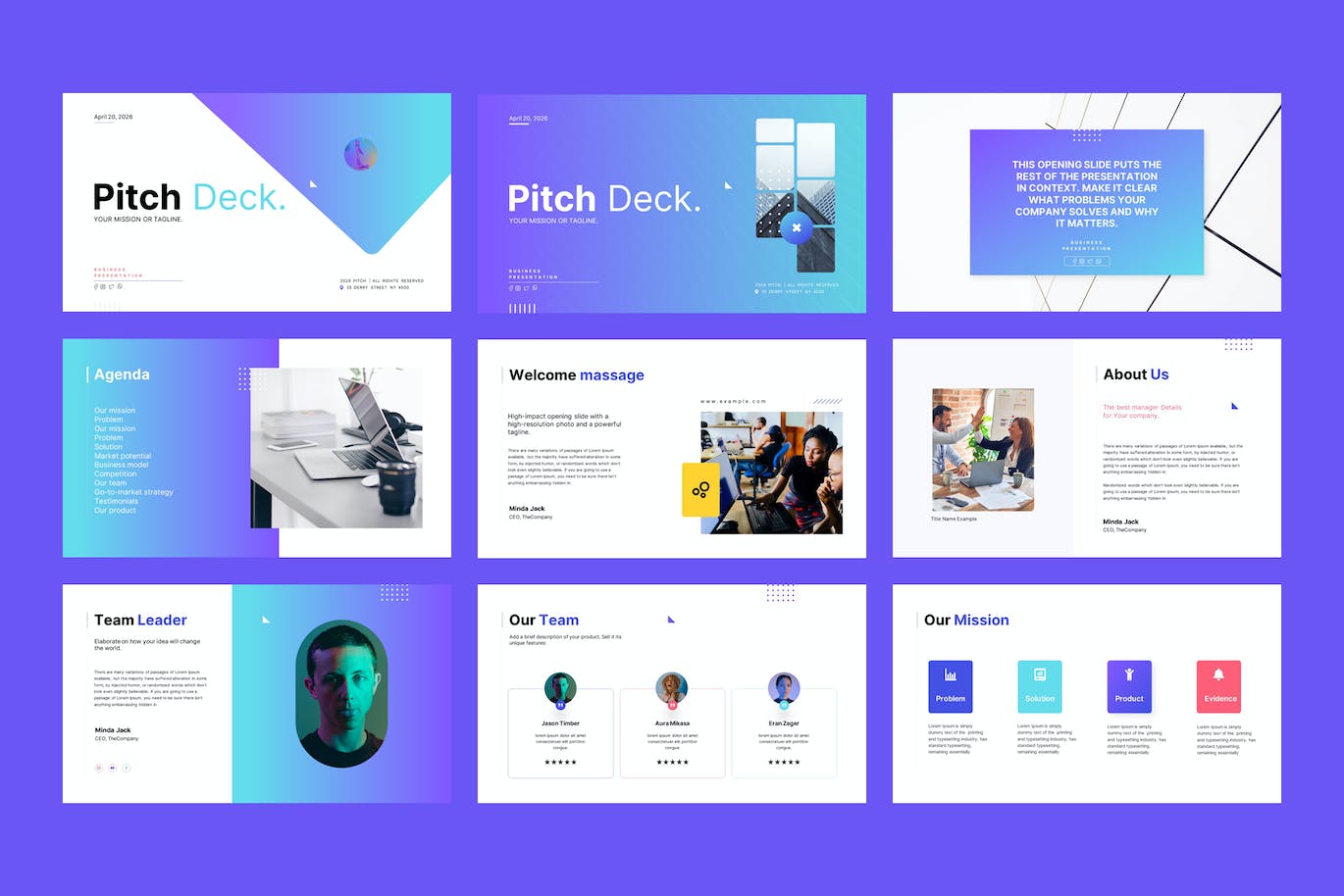 平台推销演示PPT模板 (PPTX)