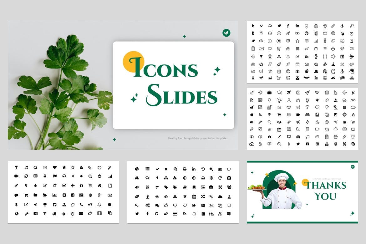 健康蔬菜食品ppt模板 (PPT,PPTX)