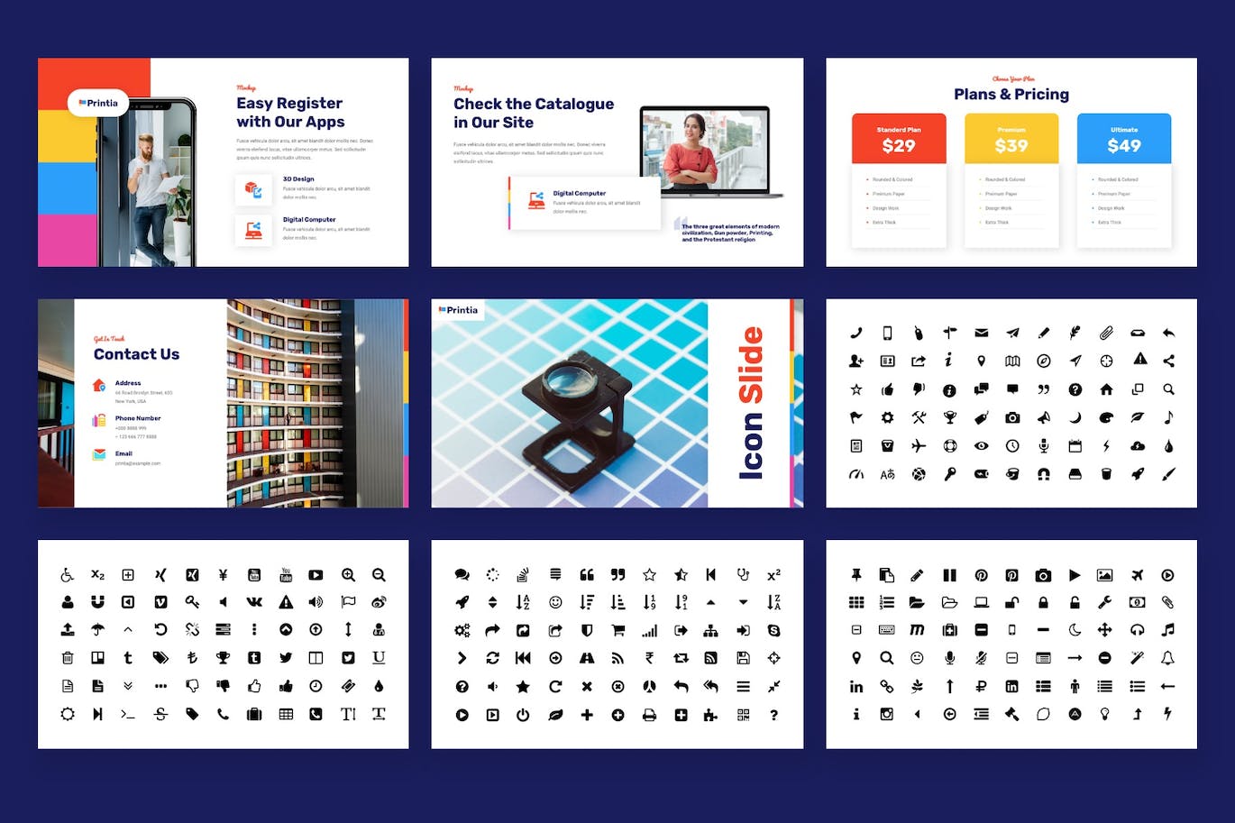 打印印刷公司业务介绍PPT模版 (PPTX)