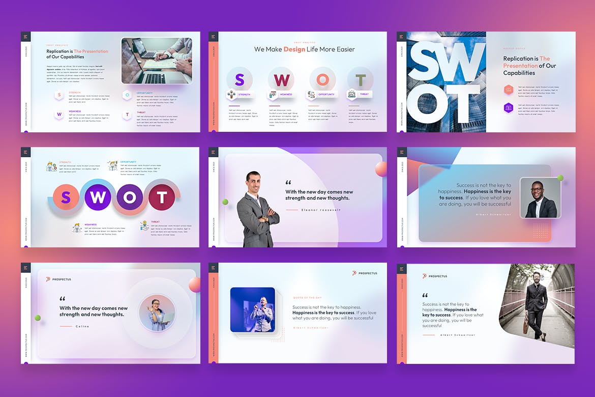 时尚的公司工作汇报PPT模版 (PPTX)