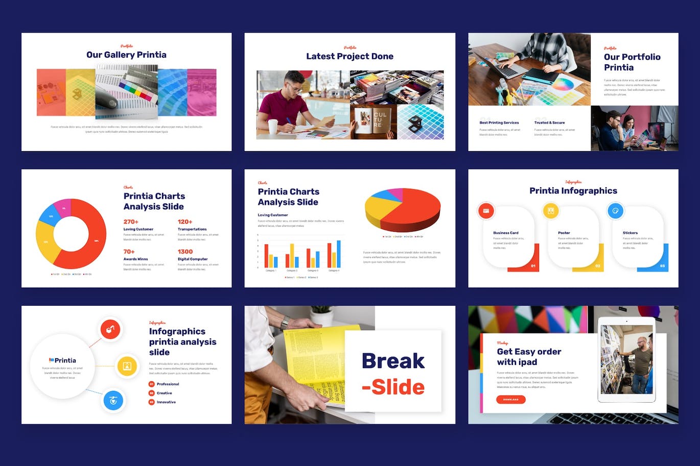 打印印刷公司业务介绍PPT模版 (PPTX)