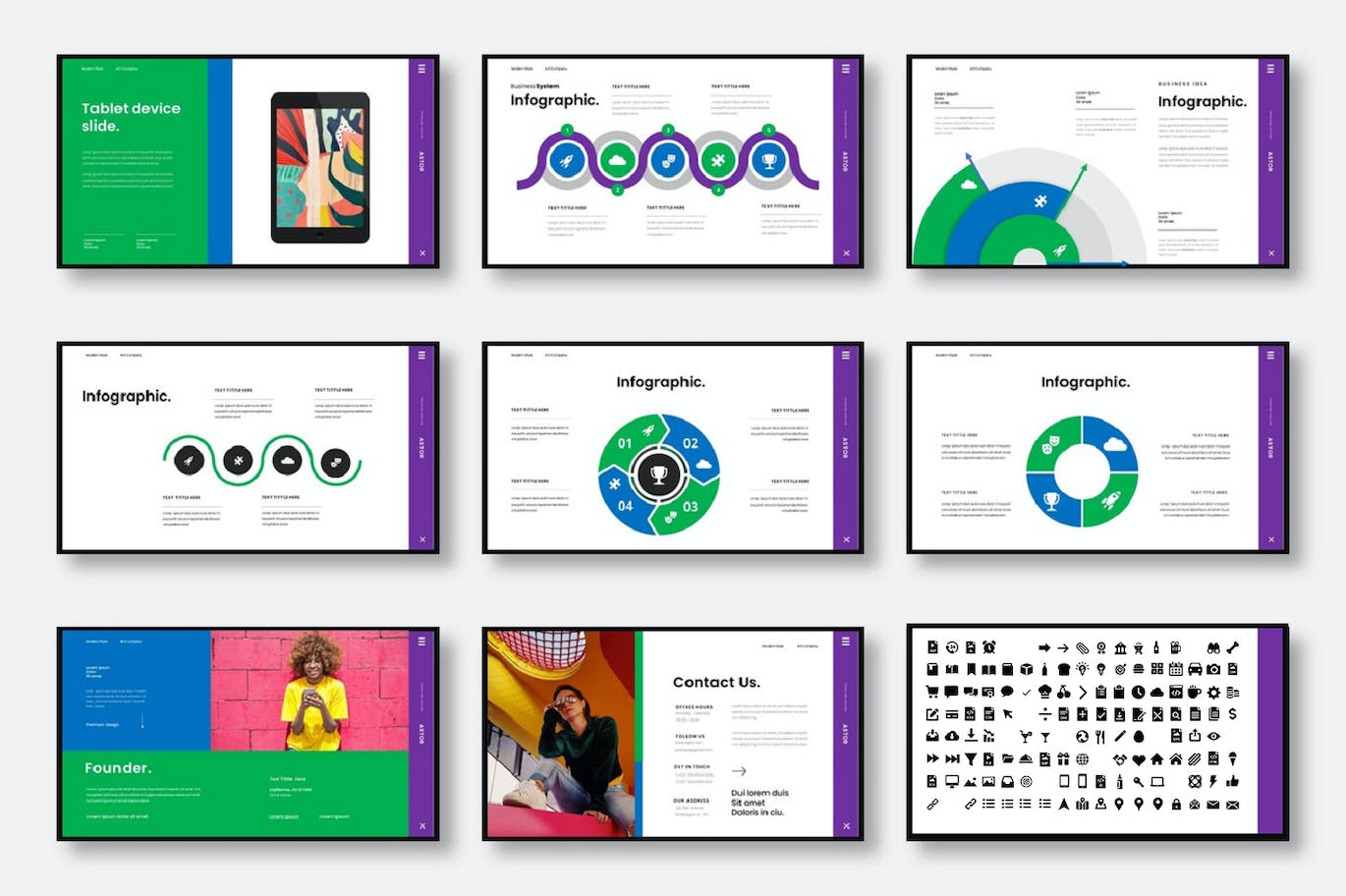 清新时尚高端多用途的商业商务PPT幻灯片演示模板（pptx）