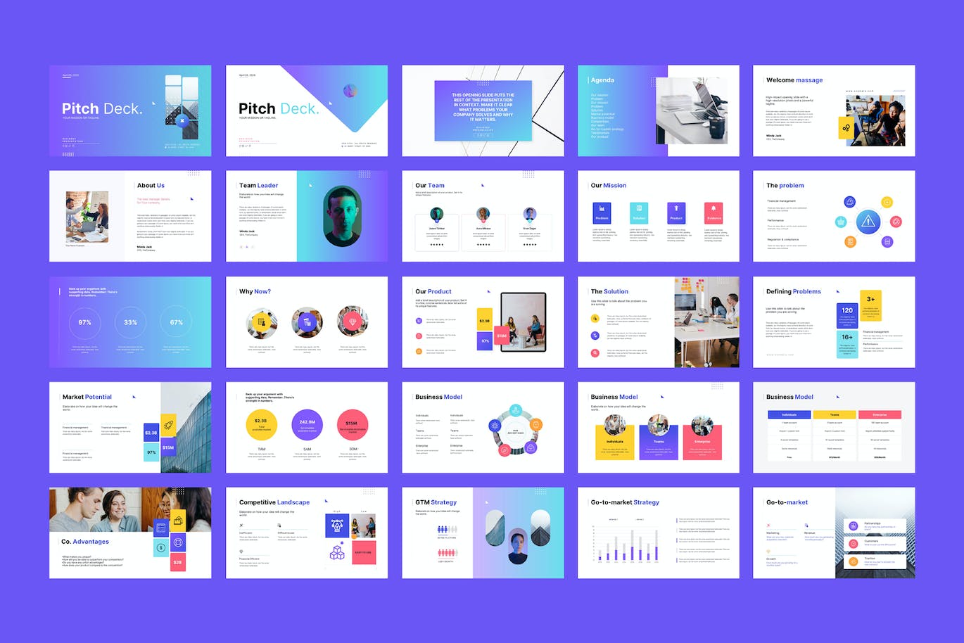 平台推销演示PPT模板 (PPTX)