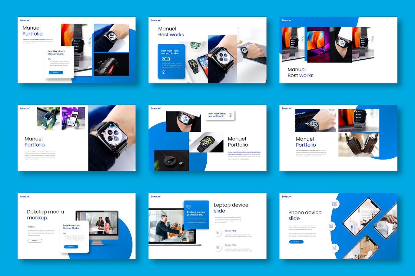 清新时尚简约配色的高品质商业商务PPT幻灯片演示模板（pptx）