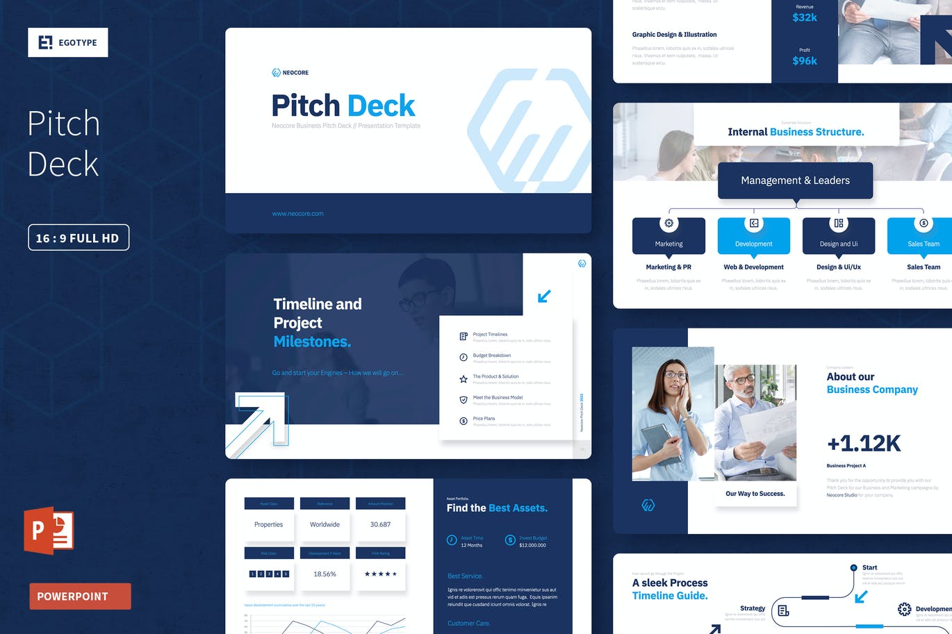 极简主义业务介绍PPT模版 (PPTX)