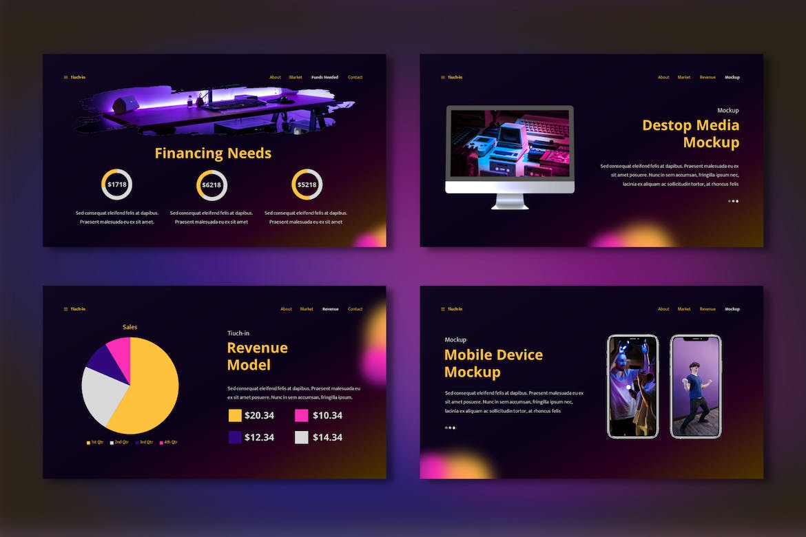 数据展示PPT模版 (PPTX)