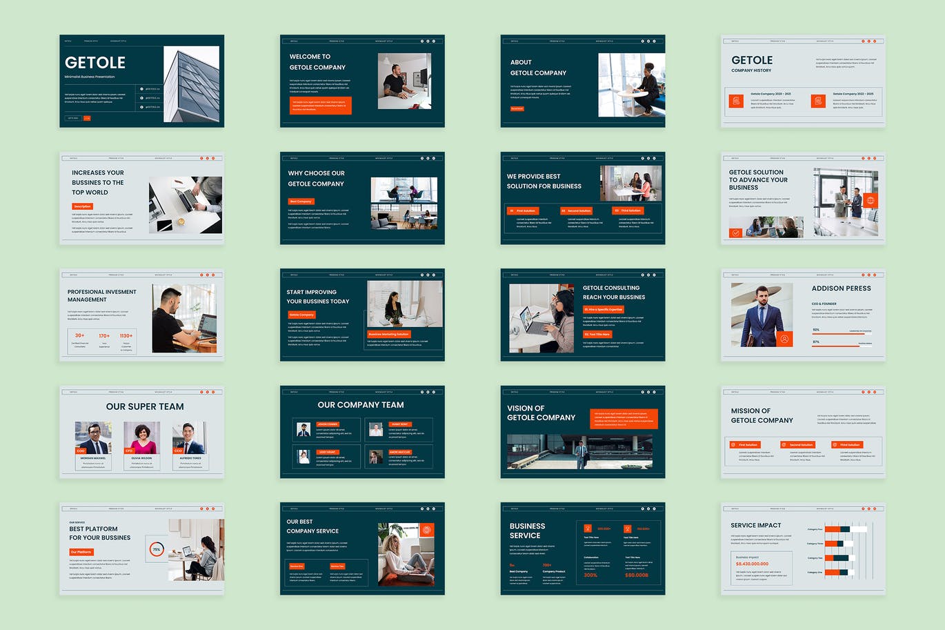 时尚高端清新简约多用途的PPT幻灯片演示模板（pptx）