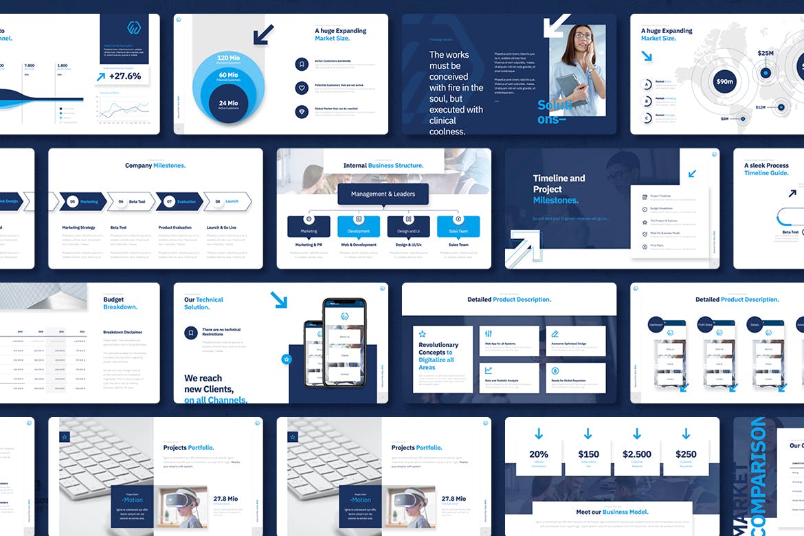 极简主义业务介绍PPT模版 (PPTX)