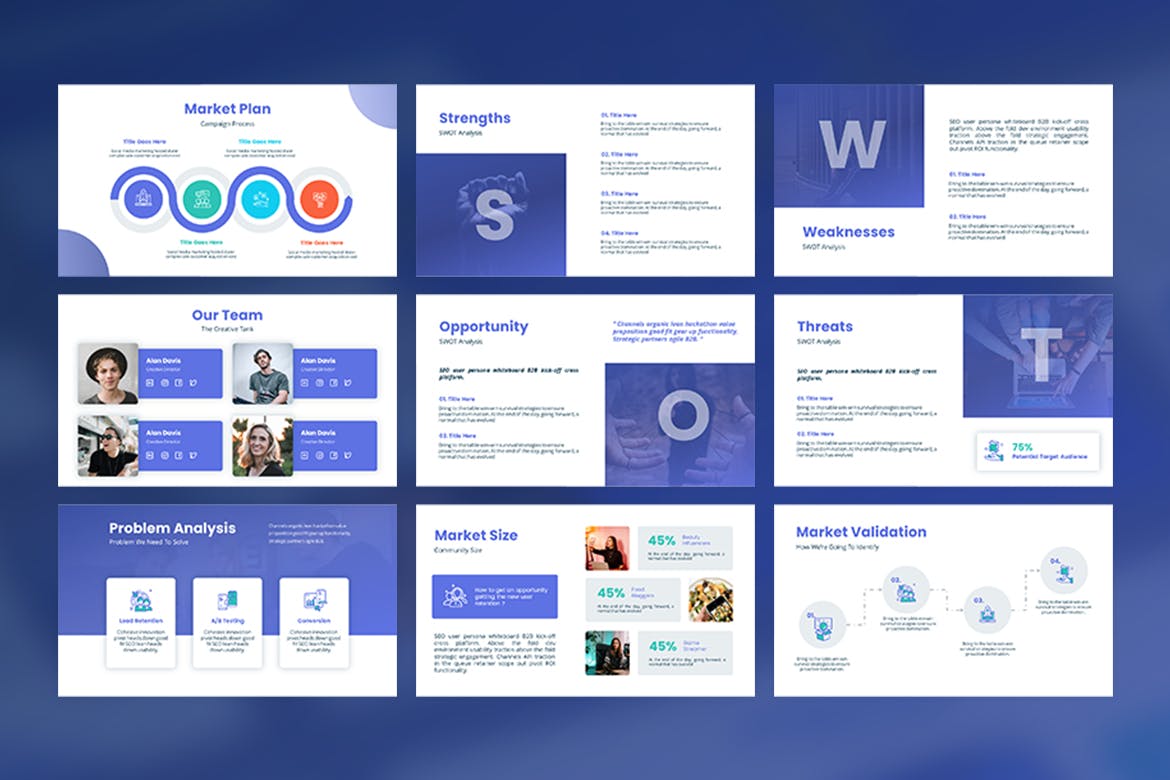 有说服力和影响力商业计划书PPT模版 (PPTX)