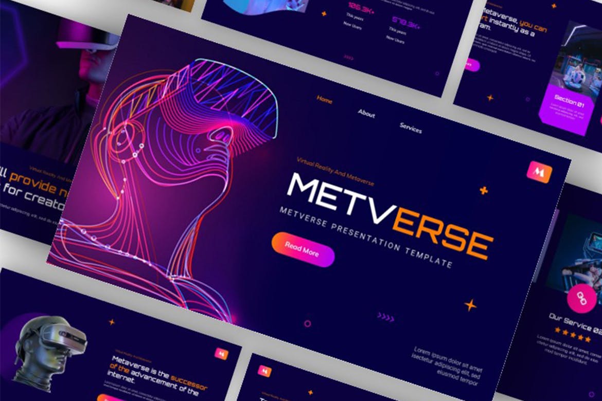 虚拟现实 PPT模板 (PPTX,PPT)