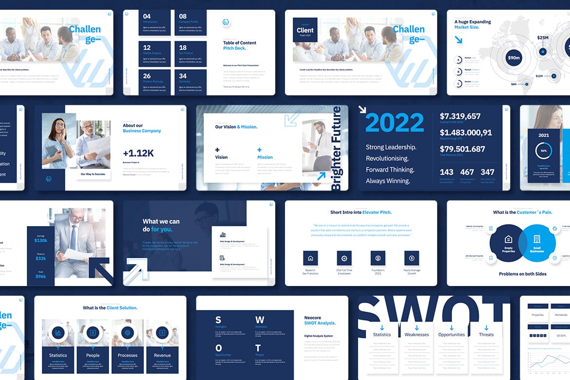 极简主义业务介绍PPT模版 (PPTX)